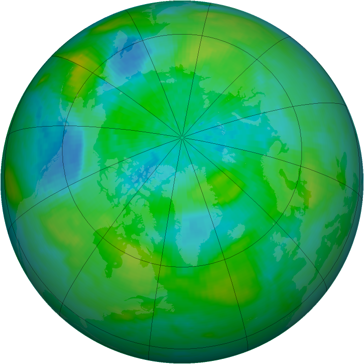 Arctic ozone map for 15 September 1980
